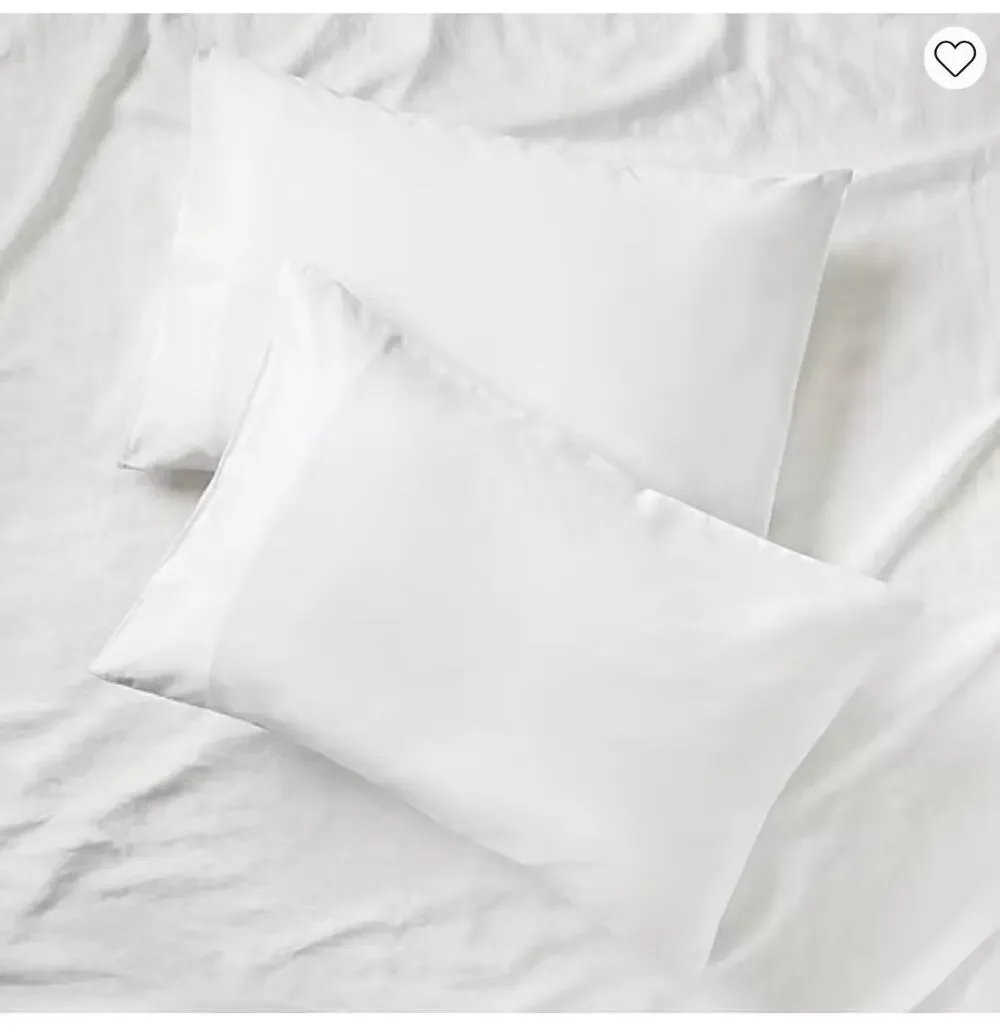 NEW! Shuteye Supply Frost Smart Temp Percale Pillowcase Set Standard/Queen White